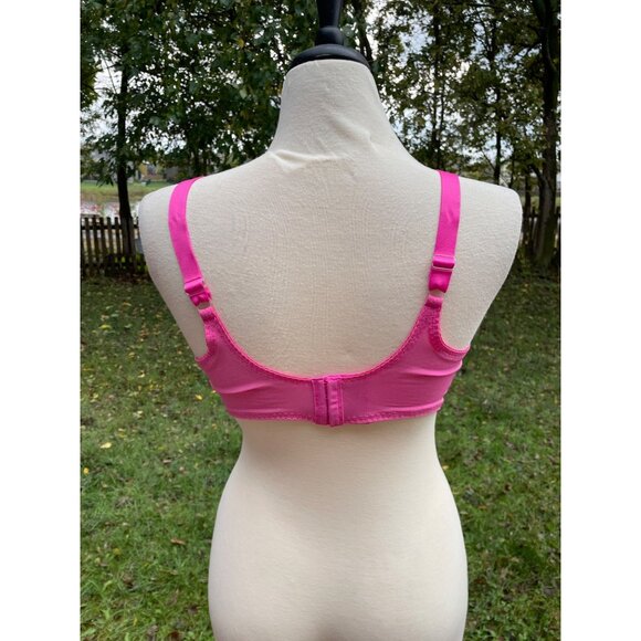 Playtex Underwire Bra Size 40DD Raspberry Embroidered - Picture 7 of 11